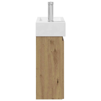 Bathroom Vanity Unit with Tap Artisan Oak 45.5 x 22.5 x 84 cm