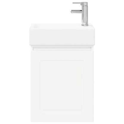 Bathroom Vanity Unit with Tap White 45.5 x 22.5 x 84 cm