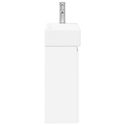 Bathroom Vanity Unit with Tap White 45.5 x 22.5 x 84 cm
