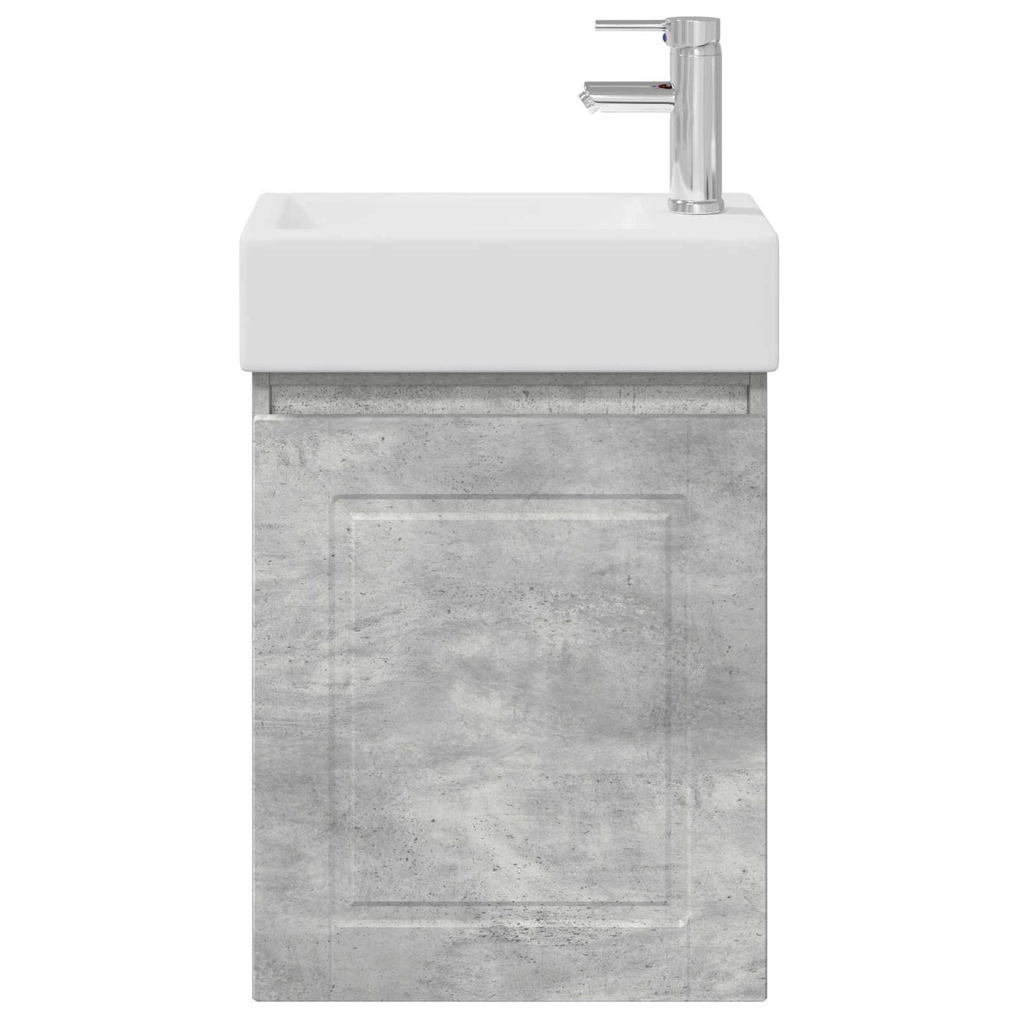 Bathroom Vanity Unit with Tap Concrete Grey 45.5 x 22.5 x 84 cm