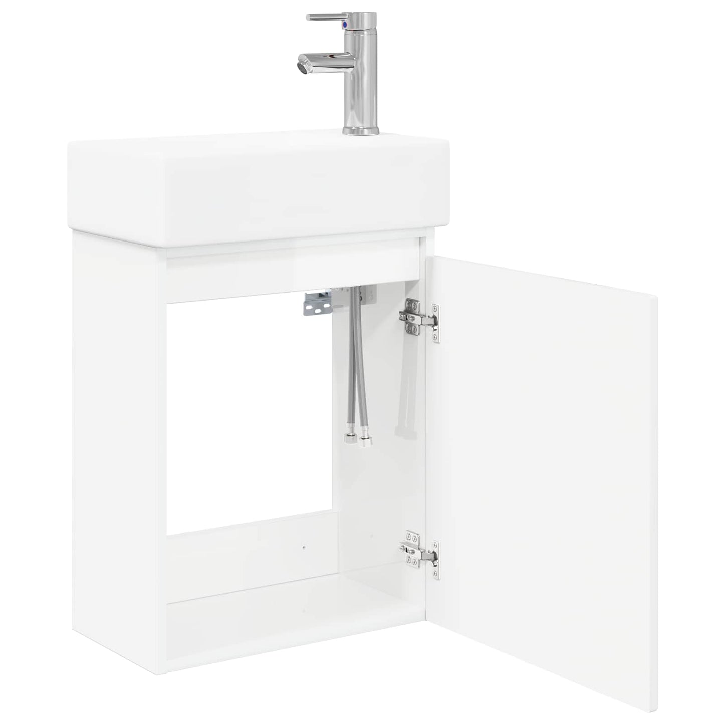 Bathroom Vanity Unit with Tap High Gloss White