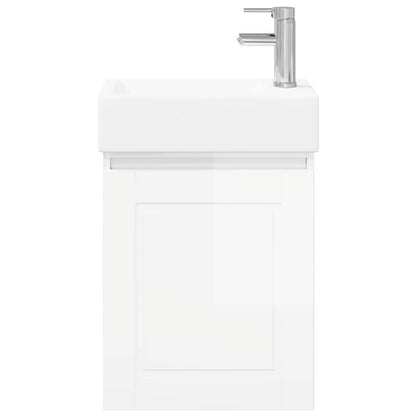 Bathroom Vanity Unit with Tap High Gloss White