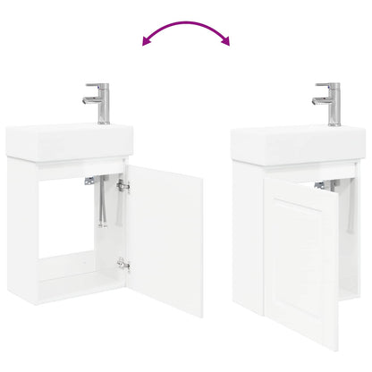 Bathroom Vanity Unit with Tap High Gloss White