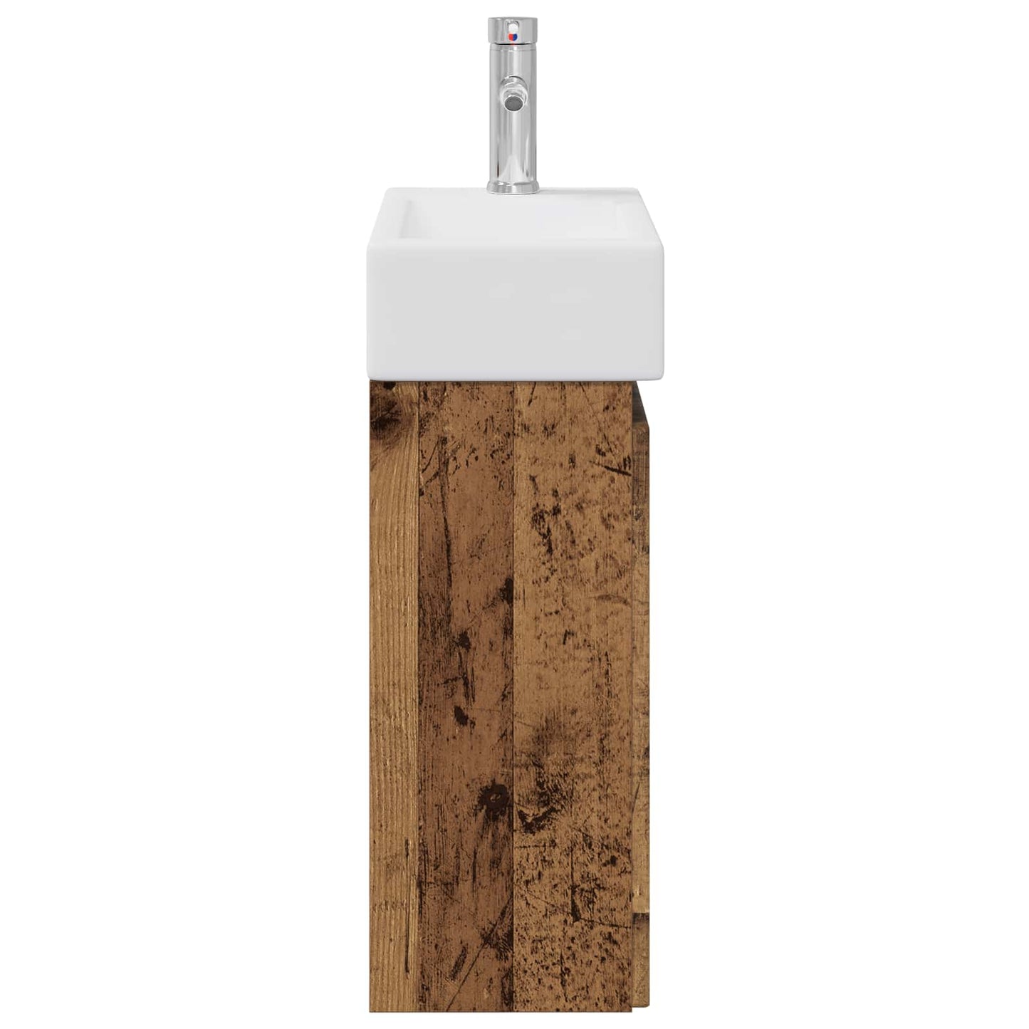 Bathroom Vanity Unit with Tap Old Wood 45.5 x 22.5 x 84 cm
