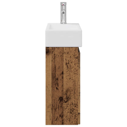 Bathroom Vanity Unit with Tap Old Wood 45.5 x 22.5 x 84 cm