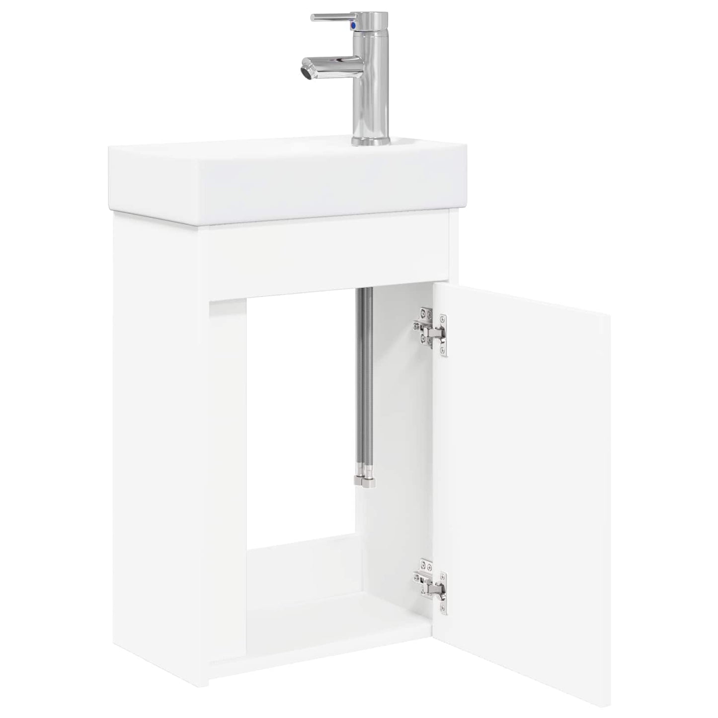 Bathroom Vanity Unit with Tap White 40.5 x 22.5 x 62 cm