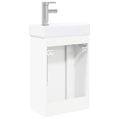 Bathroom Vanity Unit with Tap White 40.5 x 22.5 x 62 cm