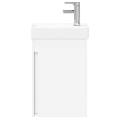 Bathroom Vanity Unit with Tap White 40.5 x 22.5 x 62 cm
