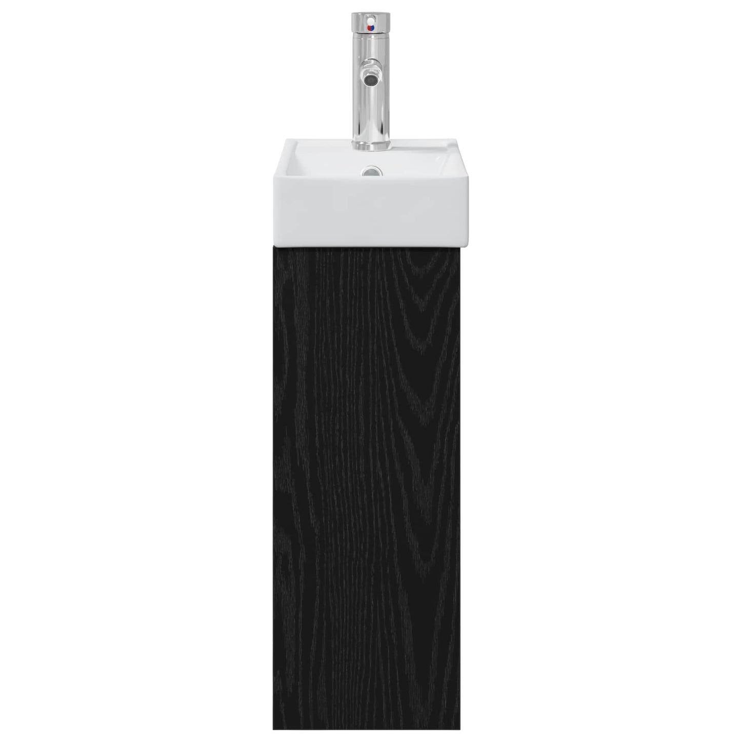 Bathroom Vanity Unit with Tap Black Oak 40.5 x 22.5 x 62 cm