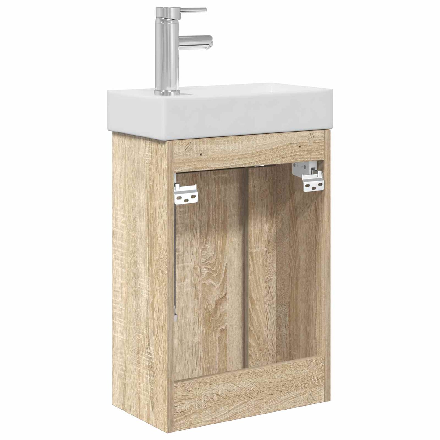 Bathroom Vanity Unit with Tap Sonoma Oak 40.5 x 22.5 x 62 cm