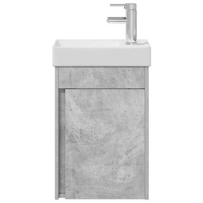 Bathroom Vanity Unit with Tap Concrete Grey 40.5 x 22.5 x 62 cm