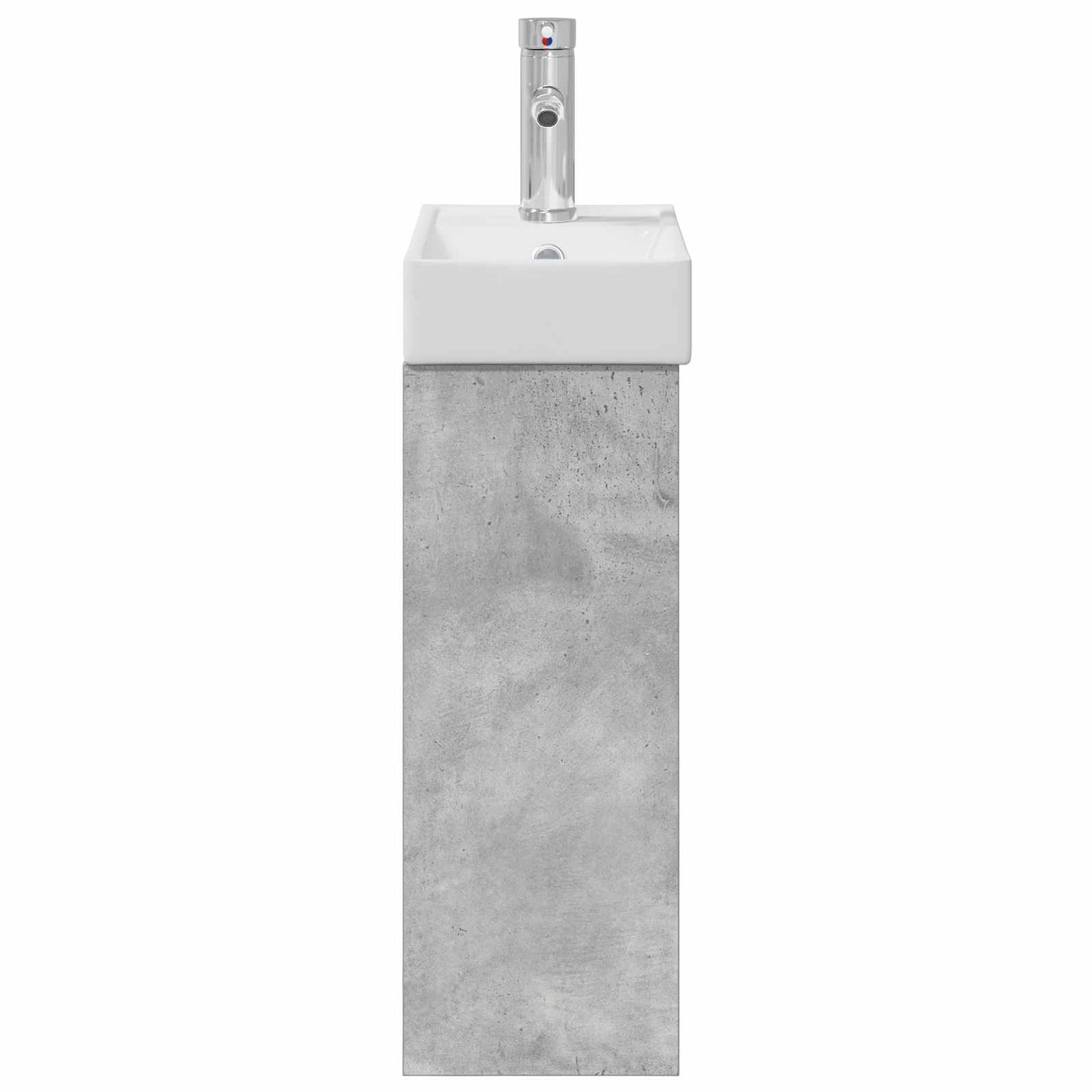 Bathroom Vanity Unit with Tap Concrete Grey 40.5 x 22.5 x 62 cm
