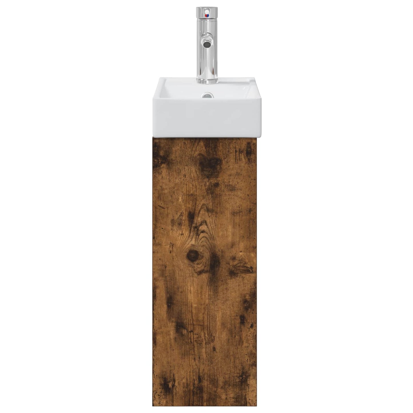 Bathroom Vanity Unit with Tap Smoked Oak 40.5 x 22.5 x 62 cm