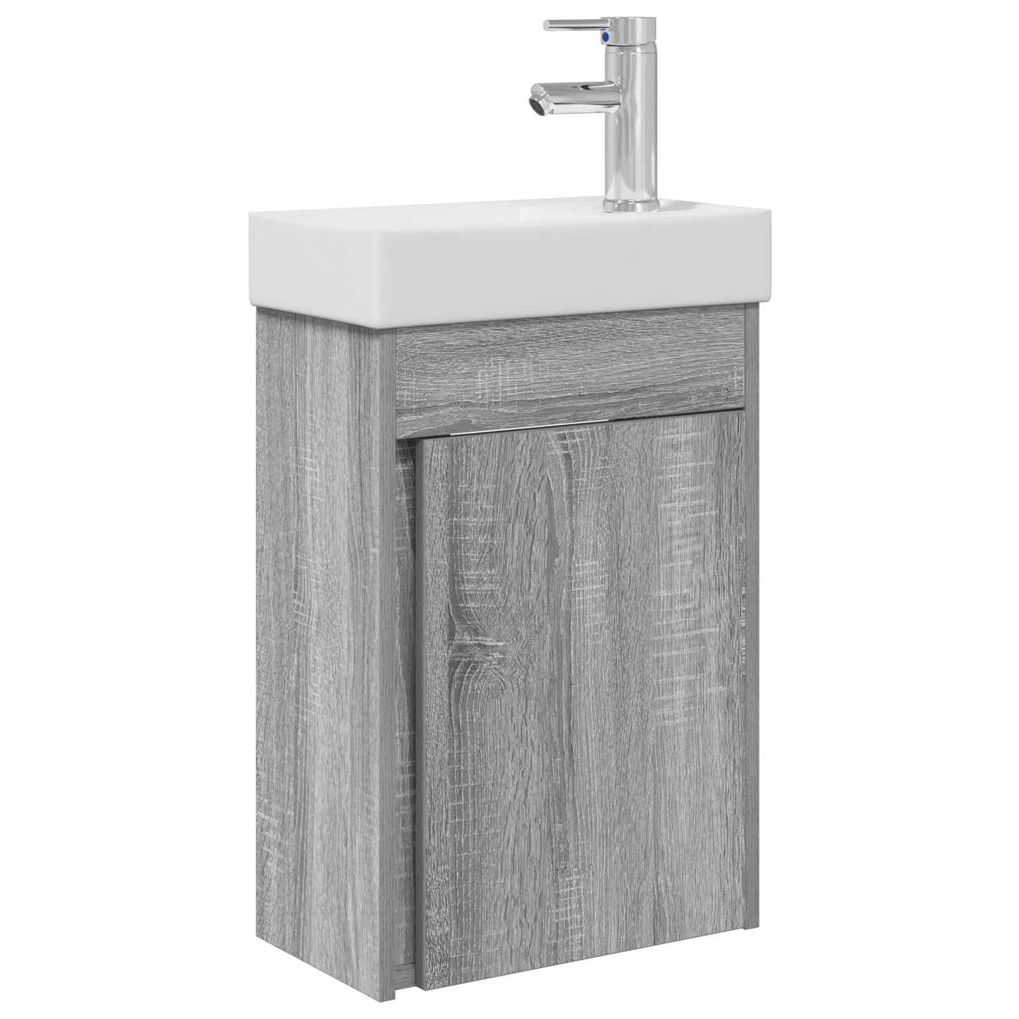Bathroom Vanity Unit with Tap Grey Sonoma 40.5 x 22.5 x 62 cm