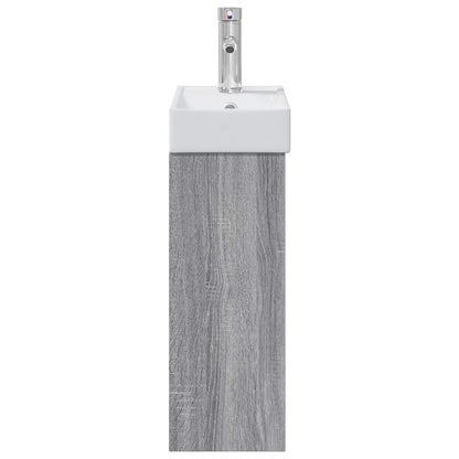Bathroom Vanity Unit with Tap Grey Sonoma 40.5 x 22.5 x 62 cm