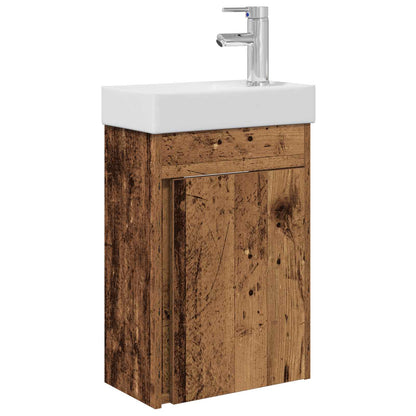 Bathroom Vanity Unit with Tap Old Wood 40.5 x 22.5 x 62 cm