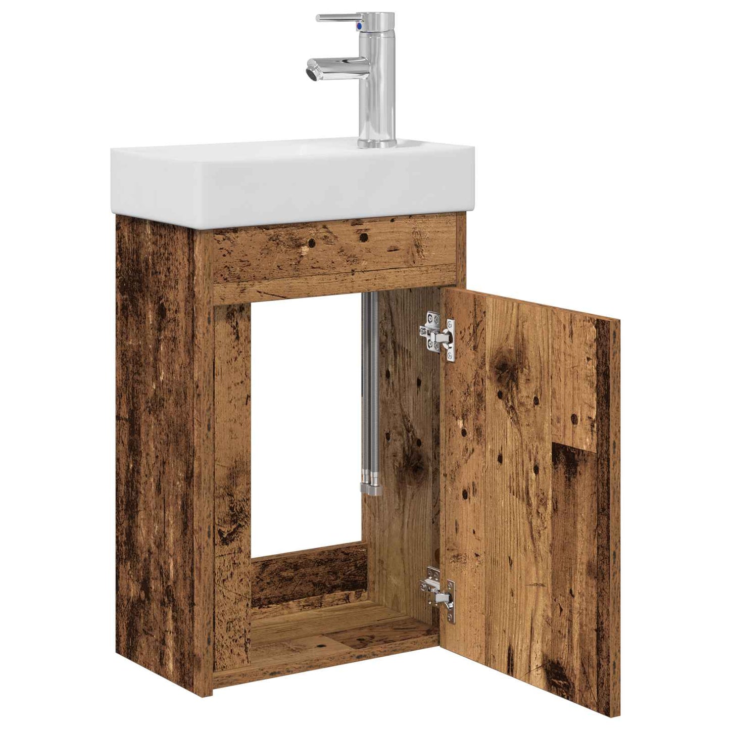 Bathroom Vanity Unit with Tap Old Wood 40.5 x 22.5 x 62 cm