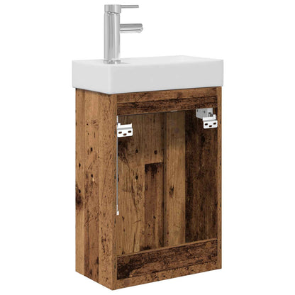 Bathroom Vanity Unit with Tap Old Wood 40.5 x 22.5 x 62 cm