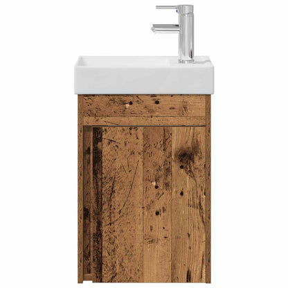 Bathroom Vanity Unit with Tap Old Wood 40.5 x 22.5 x 62 cm