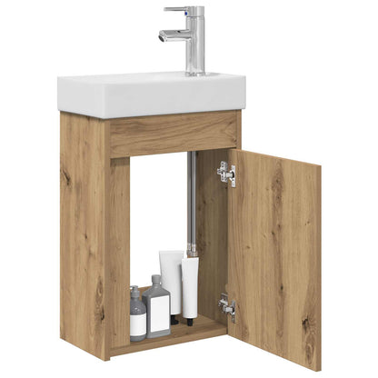 Bathroom Vanity Unit with Tap Artisan Oak 40.5 x 22.5 x 62 cm