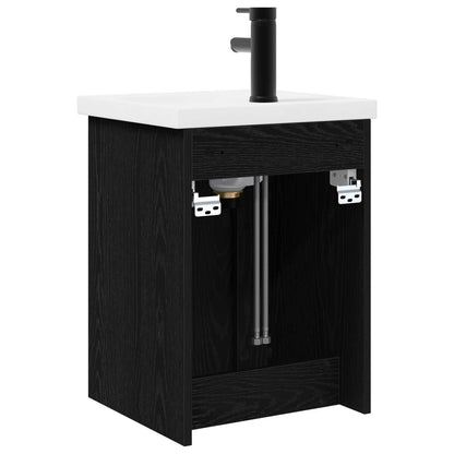 Bathroom Vanity Unit with Tap Black Oak 42 x 40 x 74.5 cm