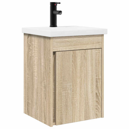 Bathroom Vanity Unit with Tap Sonoma Oak 42 x 40 x 74.5 cm
