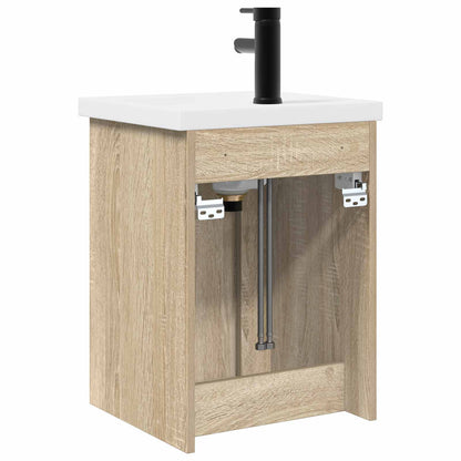 Bathroom Vanity Unit with Tap Sonoma Oak 42 x 40 x 74.5 cm