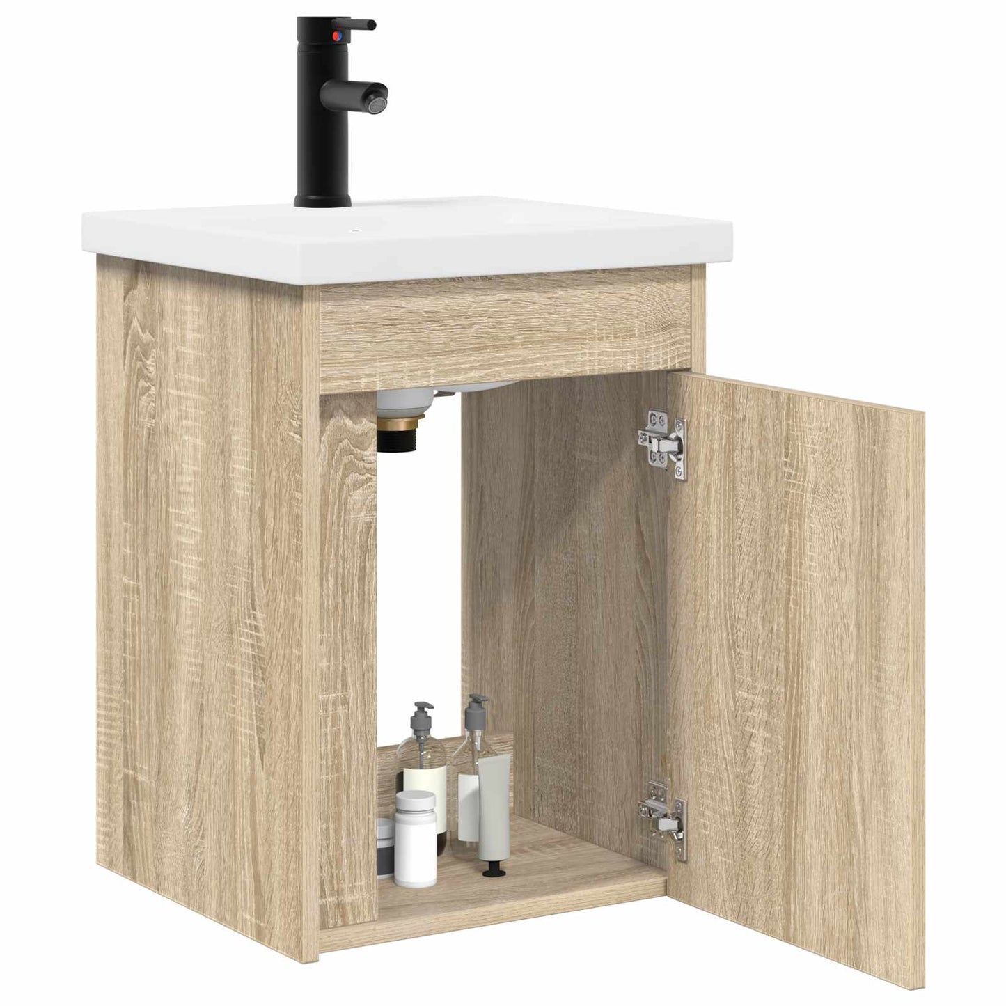Bathroom Vanity Unit with Tap Sonoma Oak 42 x 40 x 74.5 cm