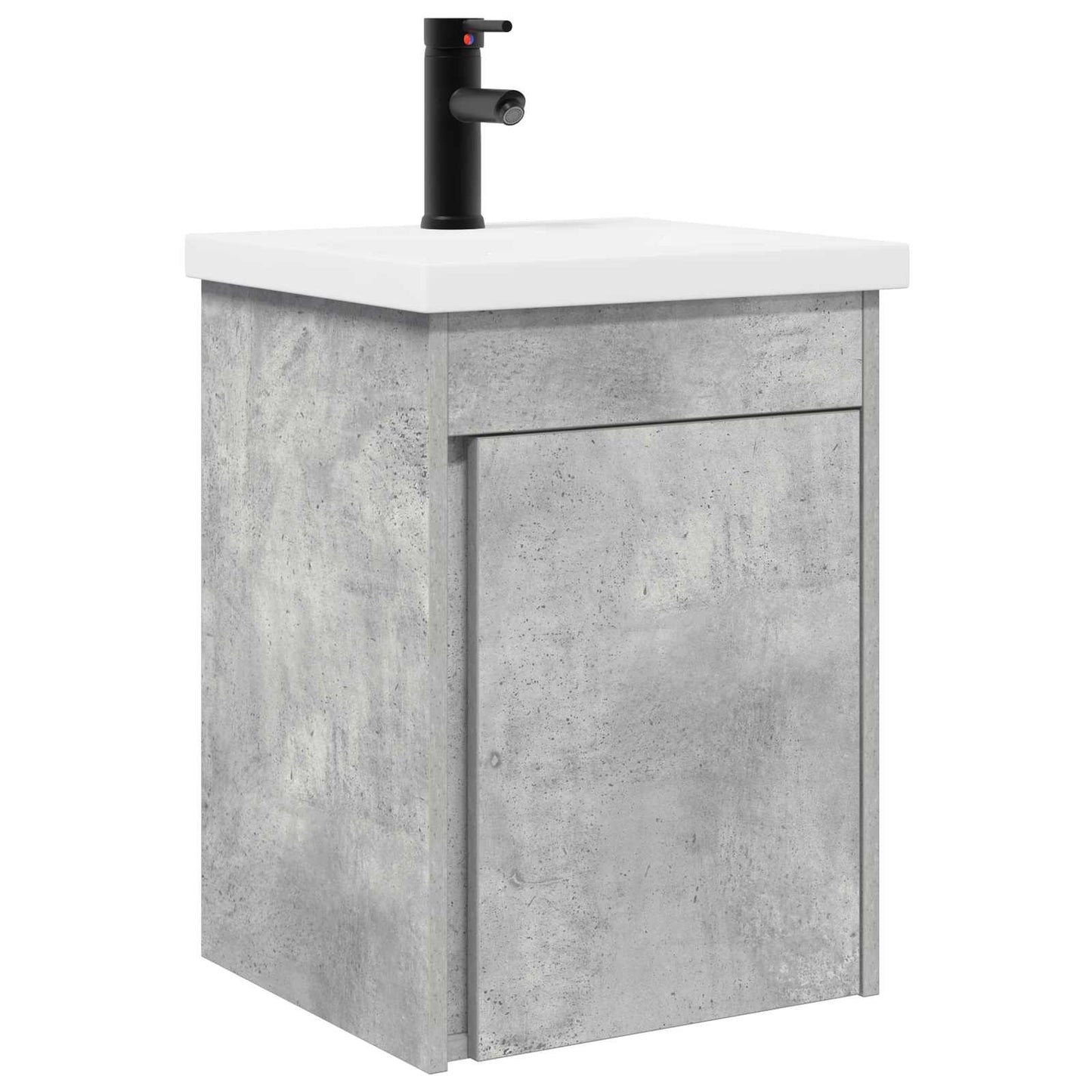 Bathroom Vanity Unit with Tap Concrete Grey 42 x 40 x 74.5 cm