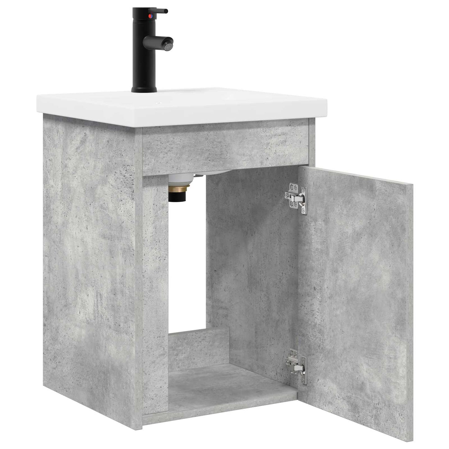 Bathroom Vanity Unit with Tap Concrete Grey 42 x 40 x 74.5 cm