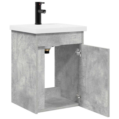 Bathroom Vanity Unit with Tap Concrete Grey 42 x 40 x 74.5 cm