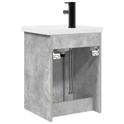 Bathroom Vanity Unit with Tap Concrete Grey 42 x 40 x 74.5 cm
