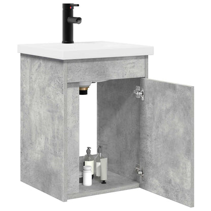 Bathroom Vanity Unit with Tap Concrete Grey 42 x 40 x 74.5 cm