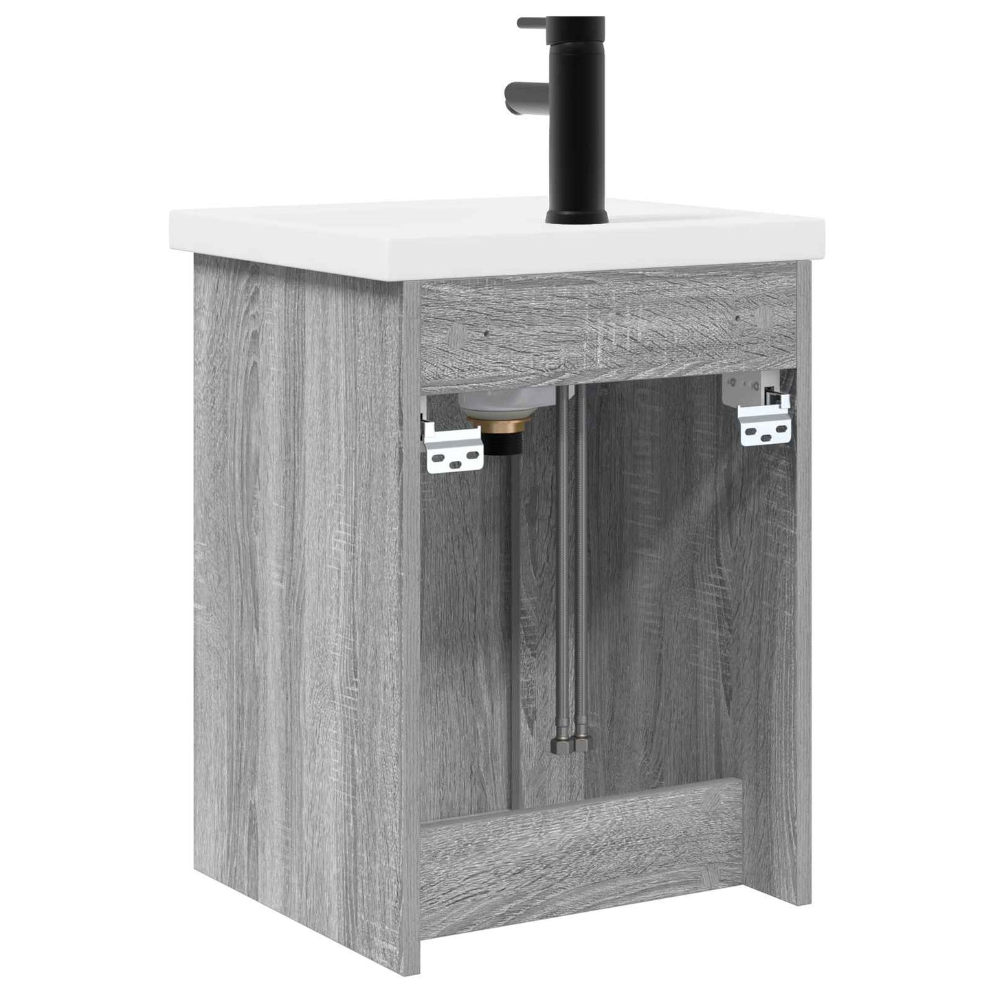 Bathroom Vanity Unit with Tap Grey Sonoma 42 x 40 x 74.5 cm