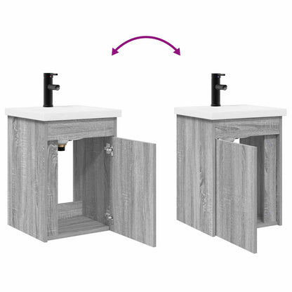 Bathroom Vanity Unit with Tap Grey Sonoma 42 x 40 x 74.5 cm