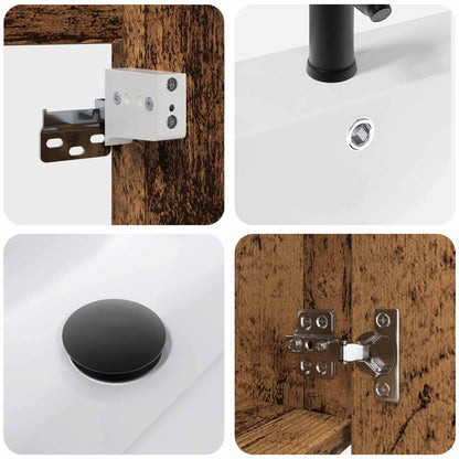 Bathroom Vanity Unit with Tap Old Wood 42 x 40 x 74.5 cm