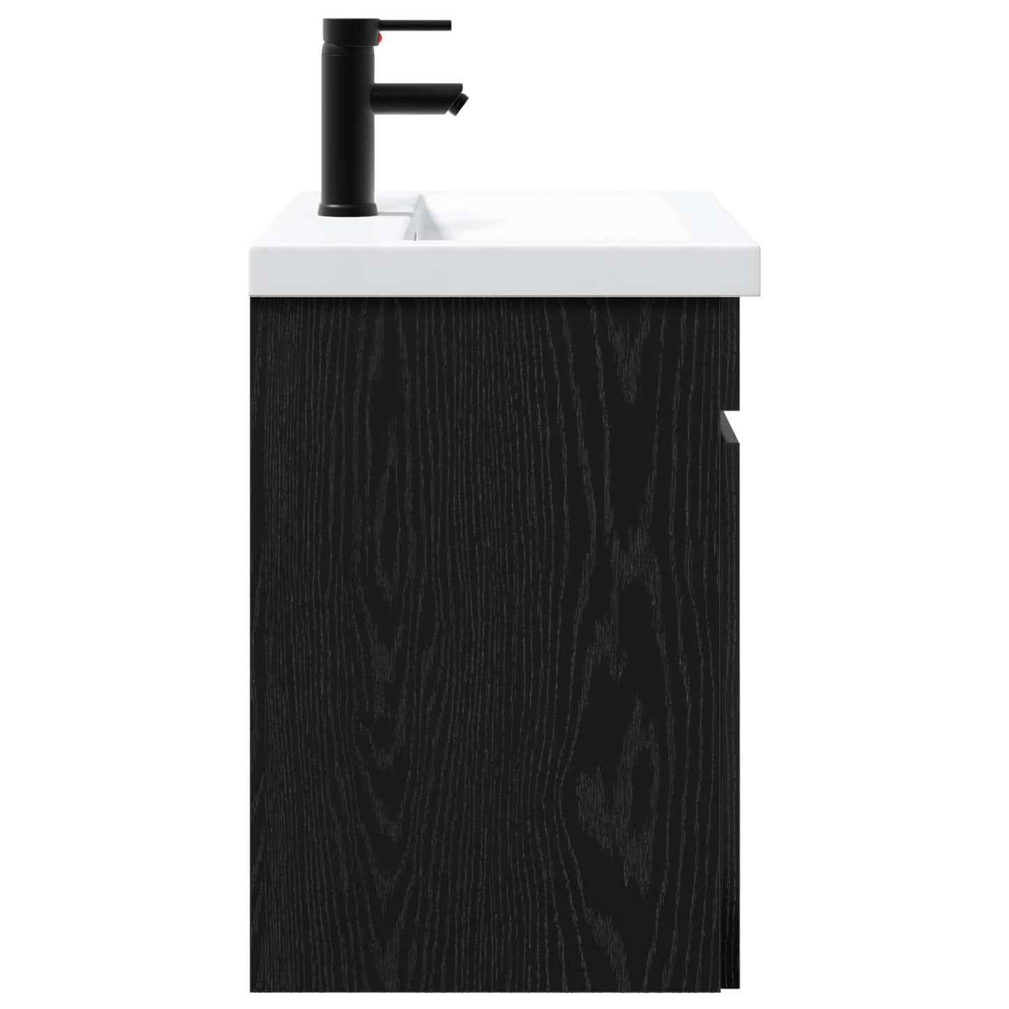 Bathroom Vanity Unit with Tap Black Oak 61 x 40 x 74.5 cm