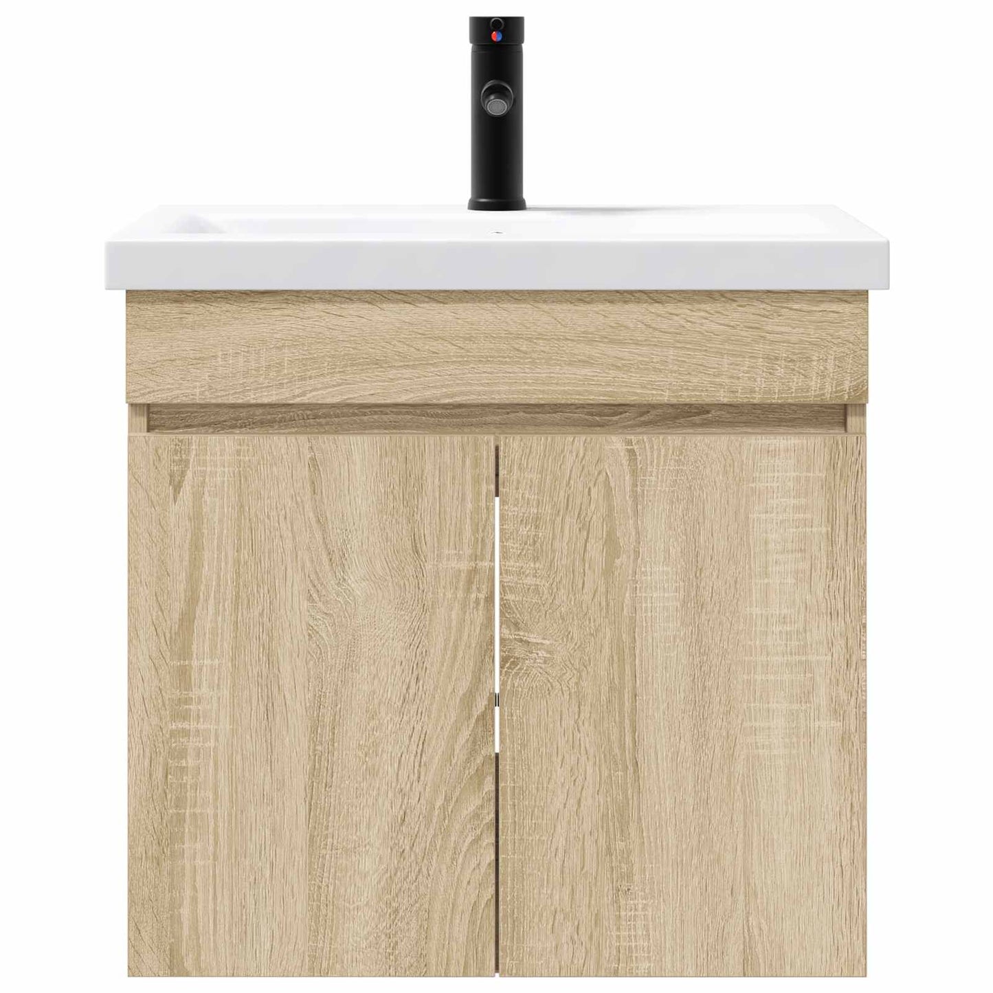 Bathroom Vanity Unit with Tap Sonoma Oak 61 x 40 x 74.5 cm