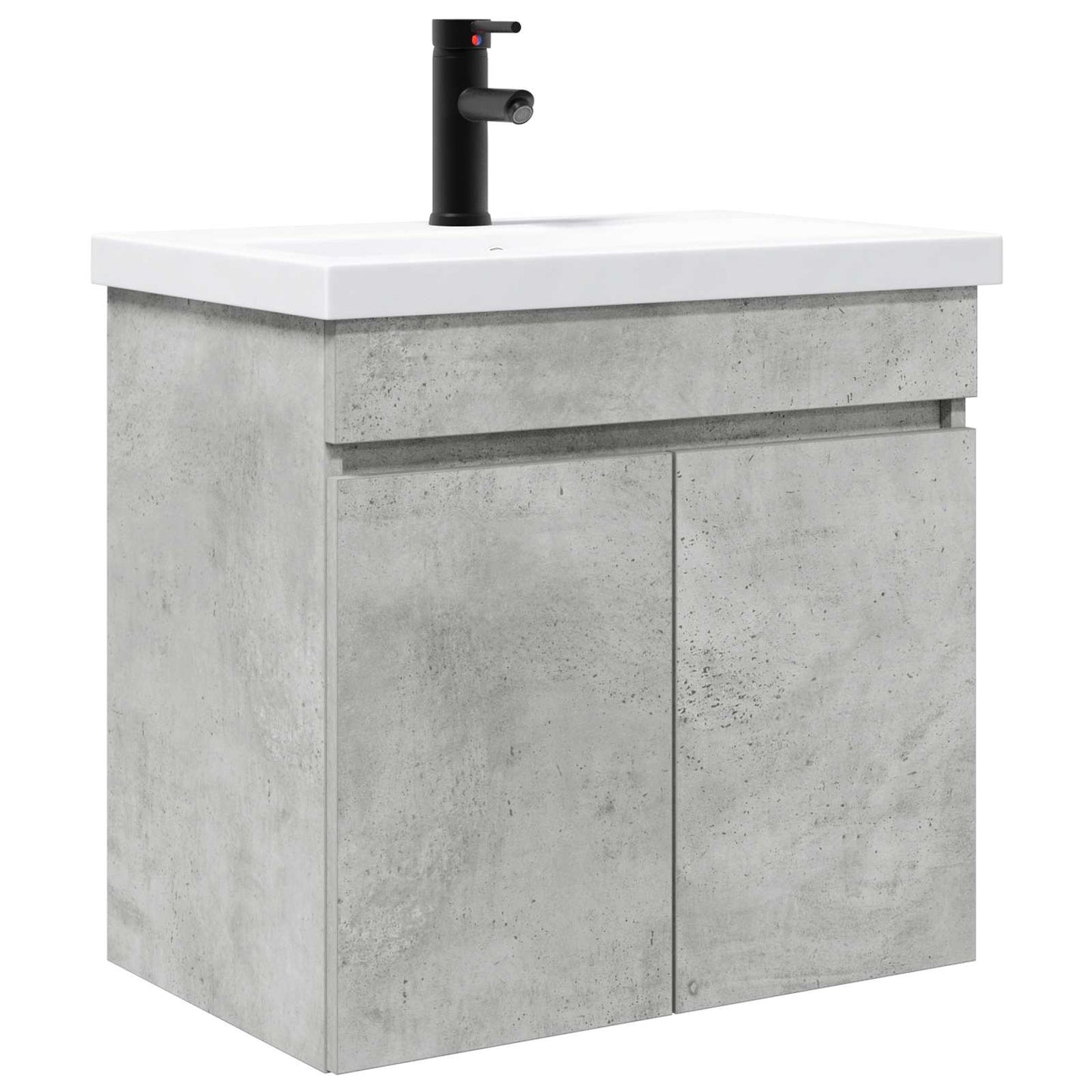 Bathroom Vanity Unit with Tap Concrete Grey 61 x 40 x 74.5 cm