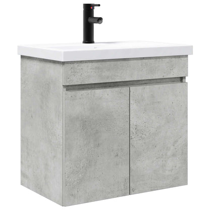 Bathroom Vanity Unit with Tap Concrete Grey 61 x 40 x 74.5 cm