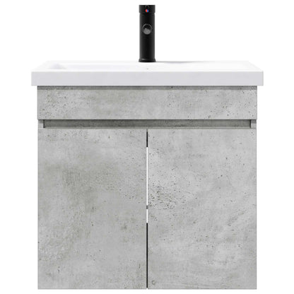 Bathroom Vanity Unit with Tap Concrete Grey 61 x 40 x 74.5 cm