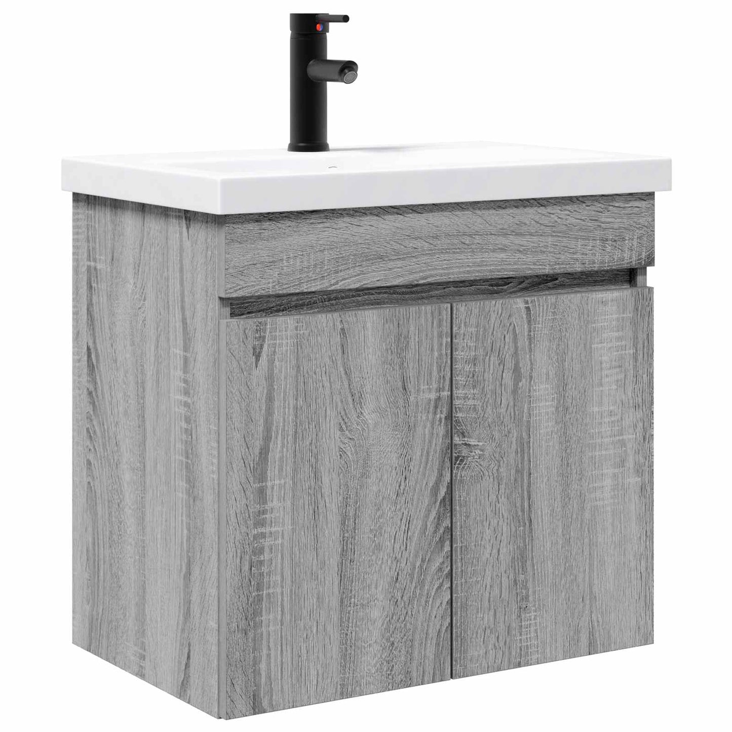 Bathroom Vanity Unit with Tap Grey Sonoma 61 x 40 x 74.5 cm