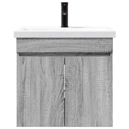 Bathroom Vanity Unit with Tap Grey Sonoma 61 x 40 x 74.5 cm
