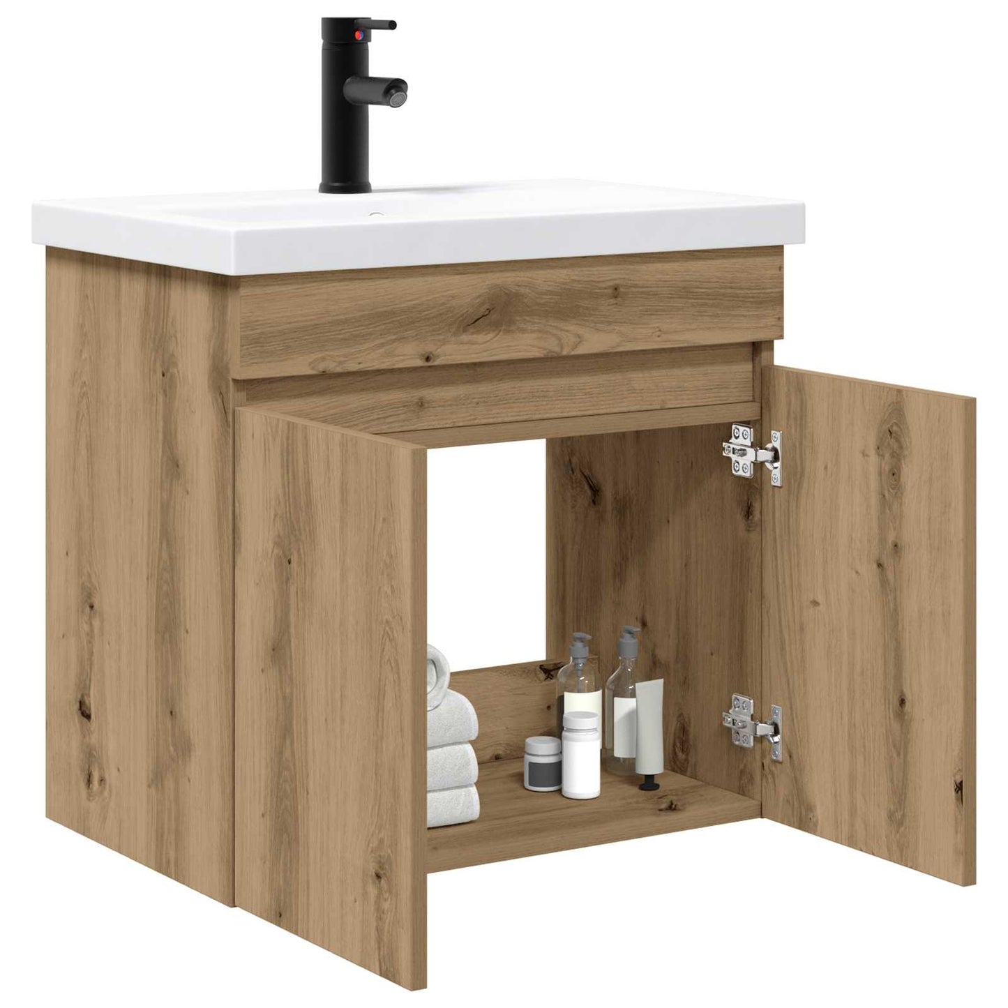Bathroom Vanity Unit with Tap Artisan Oak 61 x 40 x 74.5 cm