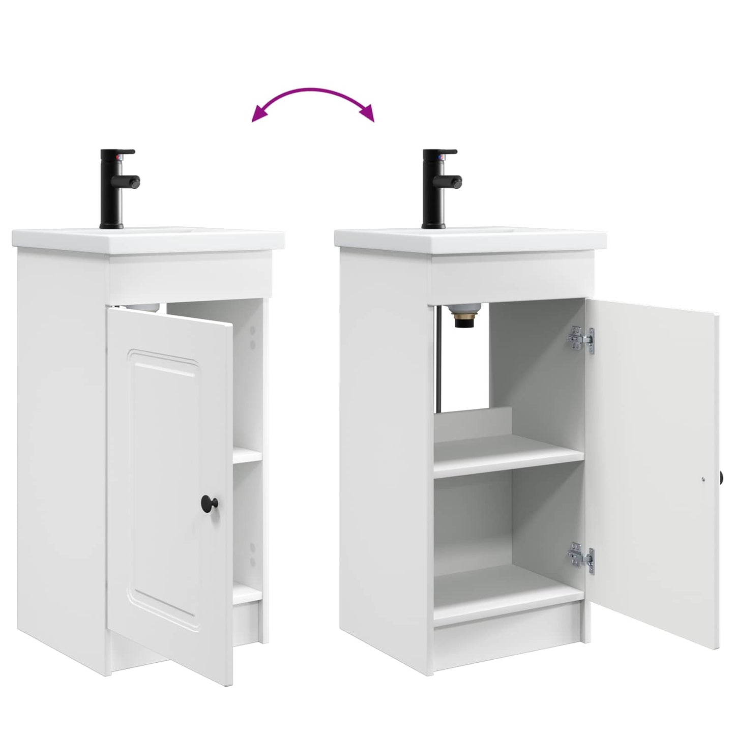 Bathroom Vanity with Sink White 42 x 40 x 84.5 cm