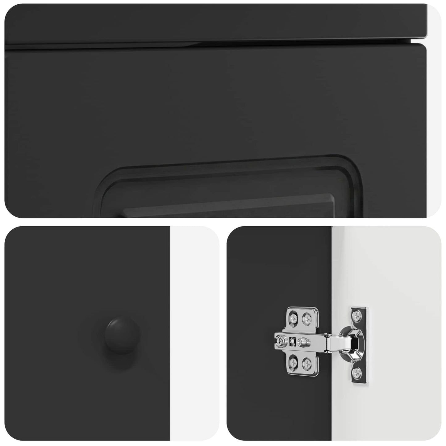 Bathroom Vanity with Sink Black 42 x 40 x 84.5 cm