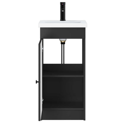 Bathroom Vanity with Sink Black 42 x 40 x 84.5 cm