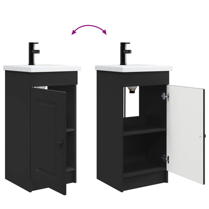 Bathroom Vanity with Sink Black 42 x 40 x 84.5 cm