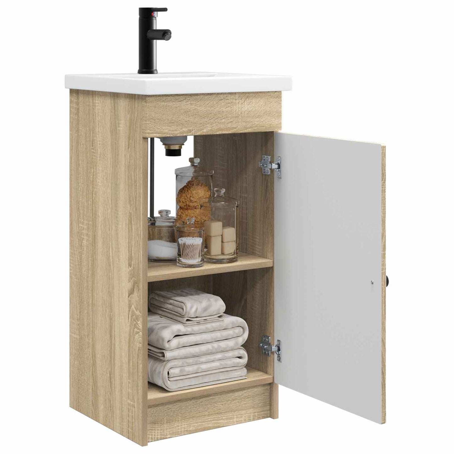 Bathroom Vanity with Sink Sonoma Oak 42 x 40 x 84.5 cm