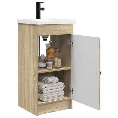 Bathroom Vanity with Sink Sonoma Oak 42 x 40 x 84.5 cm
